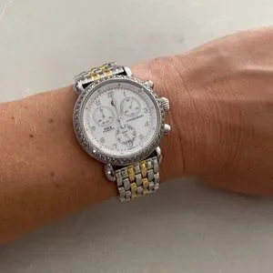 Michele | Accessories | Michele Round Diamond Watch With Two  display picture 3